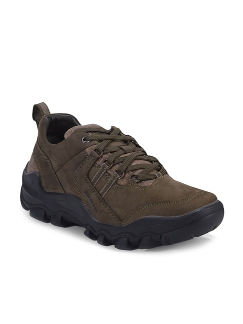 woodland men's olive green casual shoes