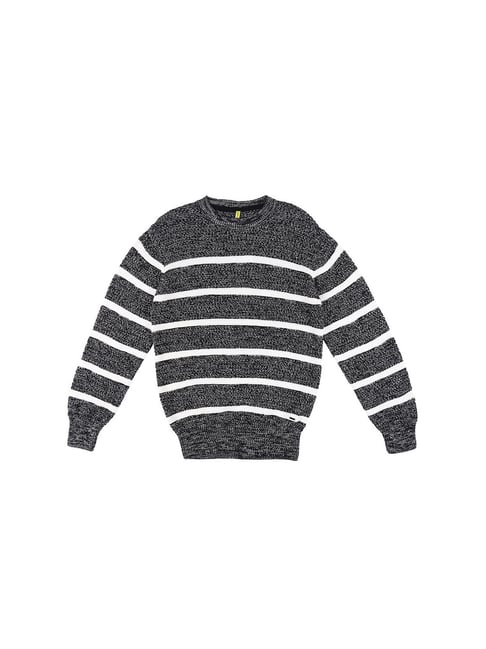 Gini & Jony Kids Black Striped Sweater