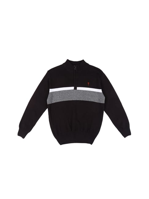 Gini & Jony Kids Black Striped Sweater