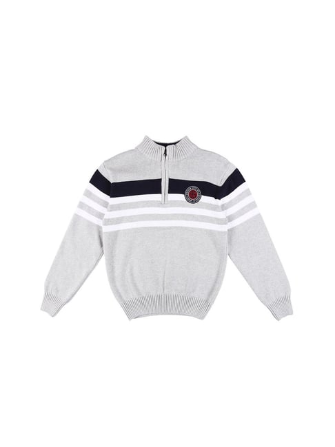 Gini & Jony Kids Grey Striped Sweater