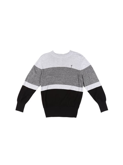 Gini & Jony Kids Grey Textured Sweater