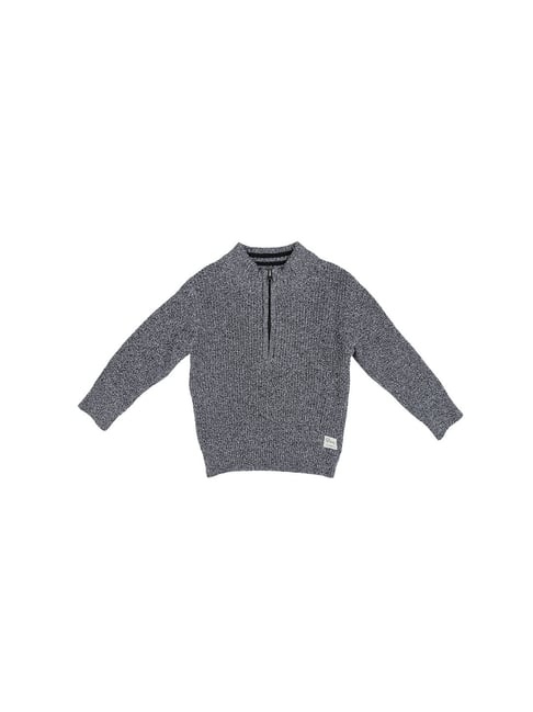 Gini & Jony Kids Black Textured Sweater