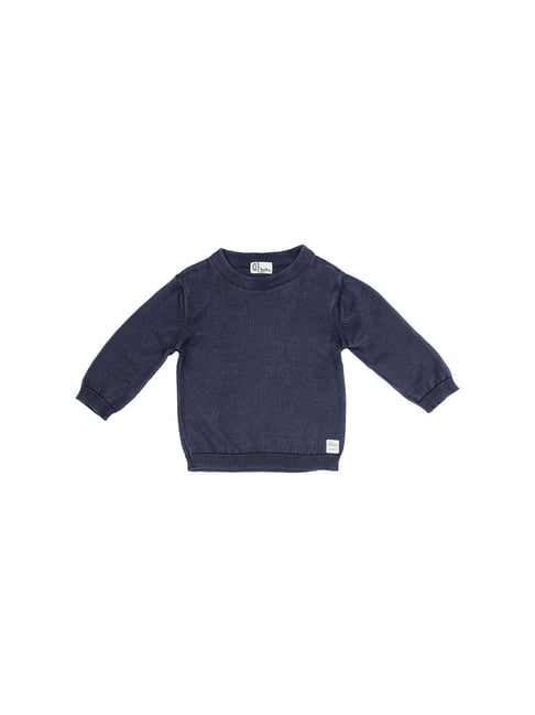 Gini & Jony Kids Navy Solid Sweater