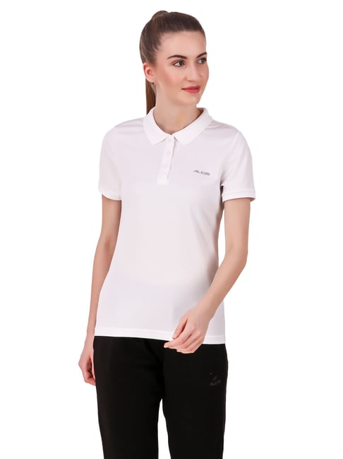 Buy ALCIS White Regular Fit Polo T Shirt for Women Online Tata CLiQ