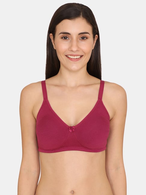 Rosaline by Zivame Salmon Rose Non Wired Non Padded Seamless Bra