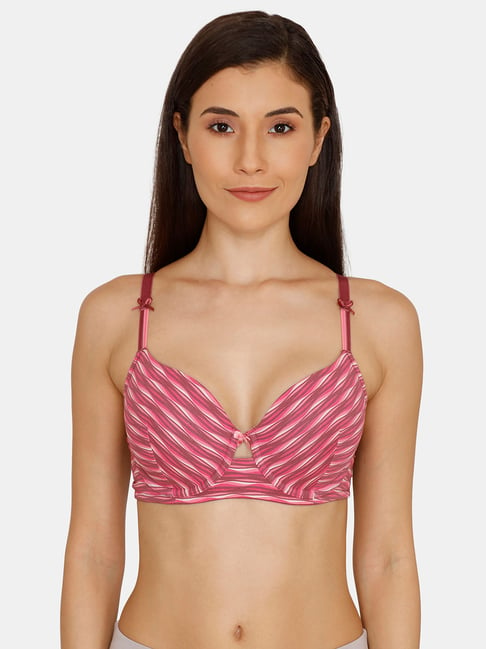 Buy Zivame Maroon & Pink Under Wired Padded T-Shirt Bra for Women Online @ Tata  CLiQ