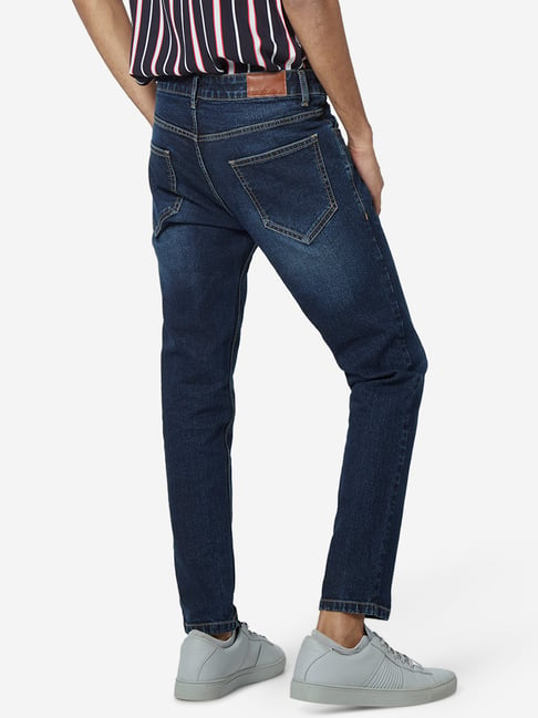 Buy Nuon by Westside Blue Whiskering Rodeo Carrot Fit Jeans Online at best  price at TataCLiQ