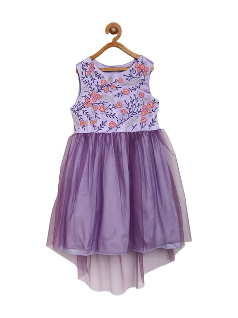 Nauti Nati Kids Purple Printed Dress