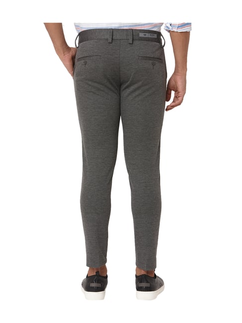 Buy Mufti Khaki Slim Fit Solid Trousers for Men Online @ Tata CLiQ