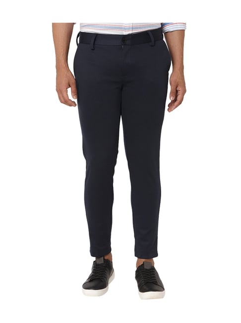 Buy Mufti Black Super Slim Fit Trousers for Men Online @ Tata CLiQ