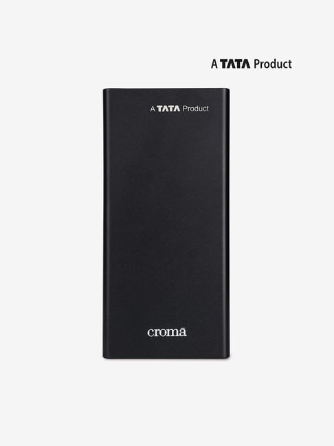 Croma 18W Power Delivery(PD) 10000mAh lithium polymer Power Bank CRCA0084 (18 mths warranty) (Black)