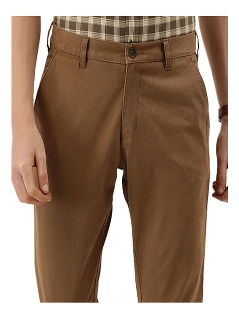 Burnt Umber Tobacco Cotton Trousers