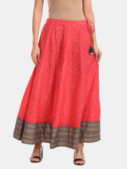 Anahi by Unlimited Pink Printed Skirt Price in India