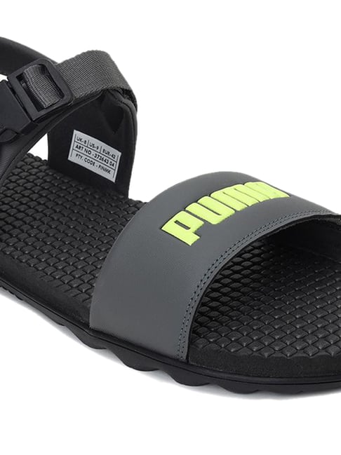 puma gray floater sandals