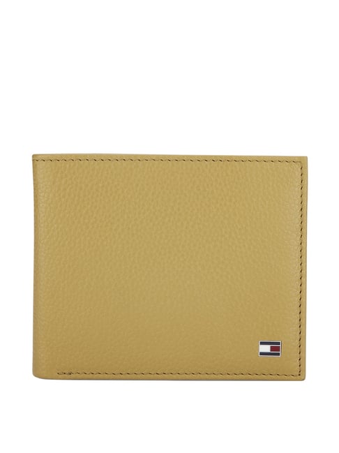 Tommy Hilfiger Becken Yellow Casual Leather Bi-Fold Wallet for Men