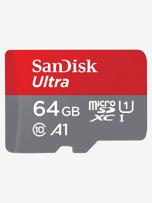 SanDisk SDSQUA4-064G-GN6MN 64GB Ultra microSD Memory Card (Red/Grey)