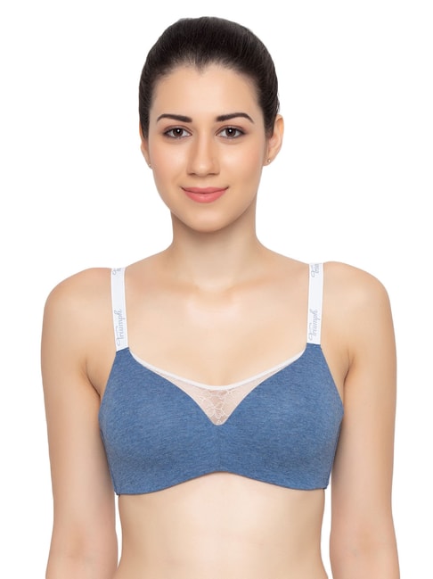 Triumph Comfort 161 Padded Non Wired Everyday Invisible Cotton T-Shirt Bra Price in India