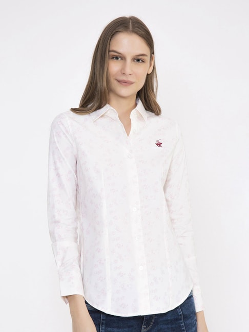 Beverly Hills Polo Club Off White Printed Shirt Price in India