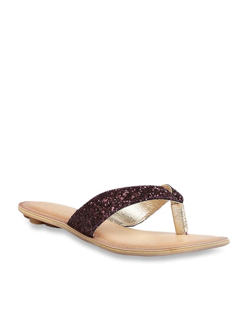 purple thong sandals