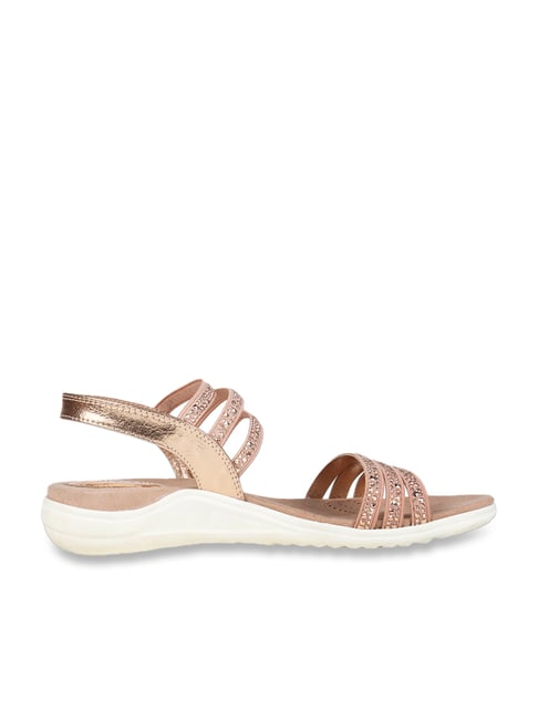 Nayomi Blush Bridal Sandals with Rose Gold & Silver Crystal Applique –  Ellie Wren