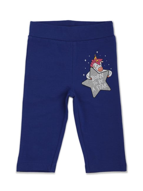 Allen Solly Junior Blue Solid Leggings