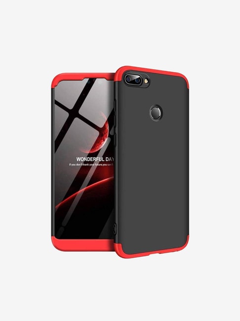 New Breed Back Cover for Honor 9i Scratch Resistance (Black/Red)