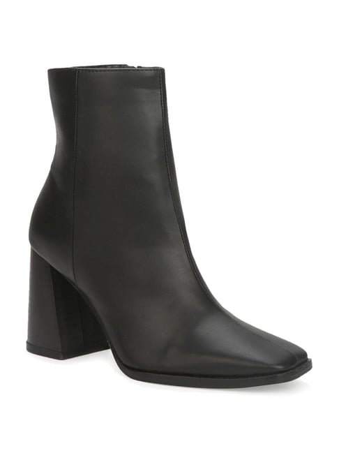 truffle collection black casual booties