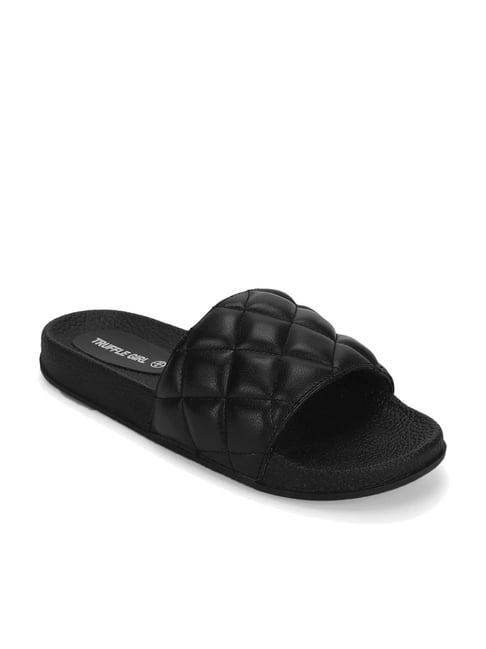 Truffle Girl by Truffle Collection Women's Black Casual Sandals