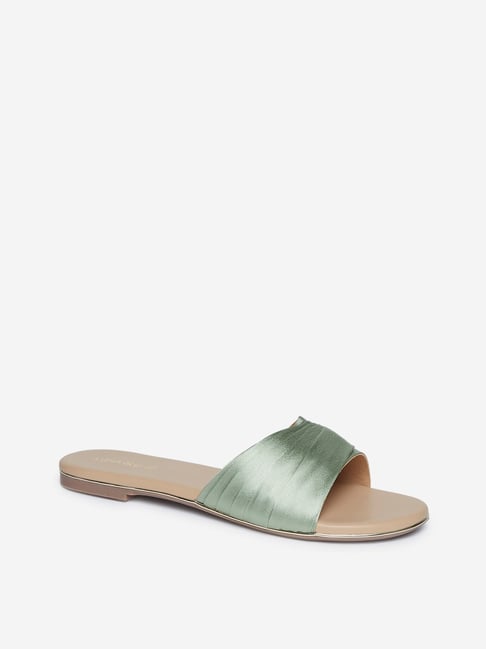 Buy SOLEPLAY by Westside Sage Green Buckle-Detailed Sandals Online at best  price at TataCLiQ