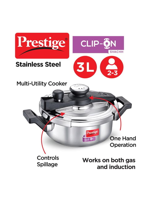 Buy Prestige Silver Pressure Cooker 3 L Set of 1 at Best Price Tata CLiQ