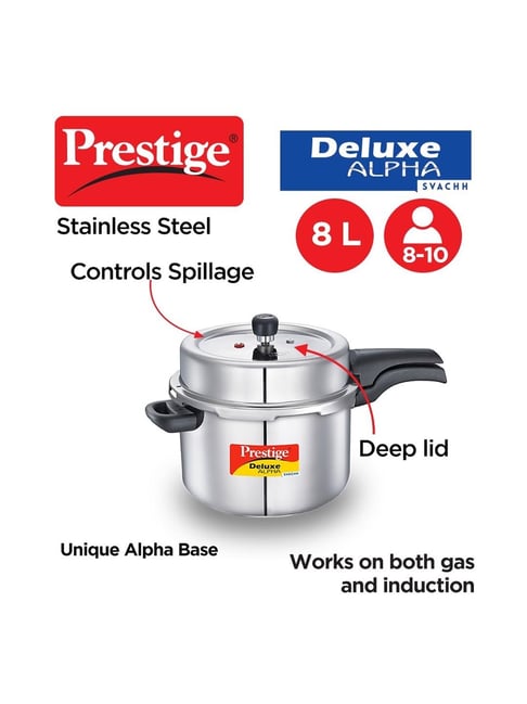 prestige 8 litre aluminium pressure cooker