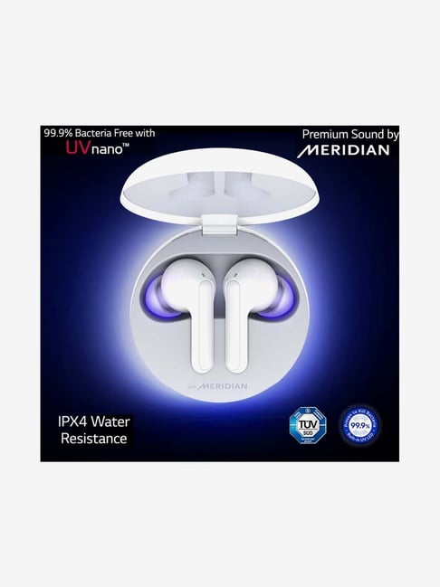 LG HBS-FN6 TONE True Wireless UV Earbuds with Mic (White)