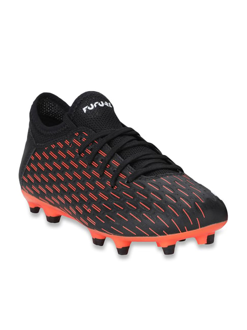 Puma Kid's Future 6.4 FG AG Jr Black Football Shoes