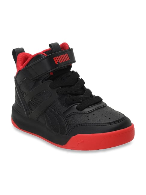 Puma Kid's Backcourt Mid AC PS Black Ankle High Sneakers