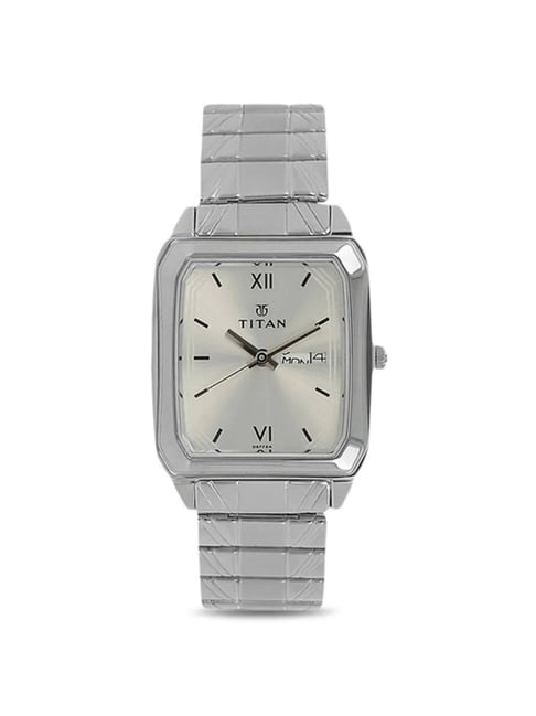 Silver 1581sm03 Titan 1581SM03 Karishma Analog Watch For Men