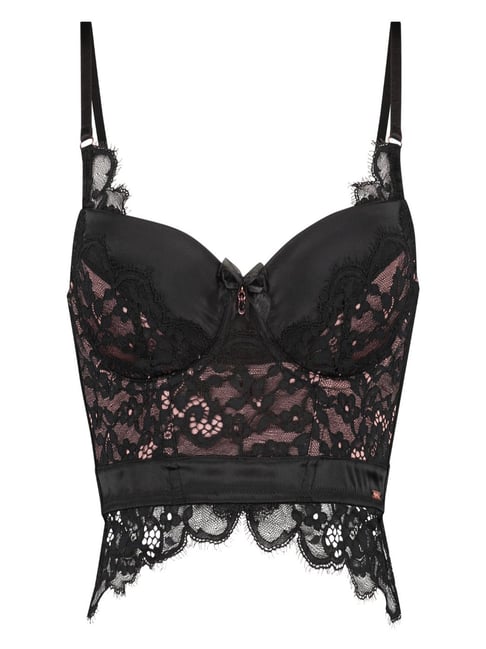 Buy Hunkemoller Black Under Wired Padded Demi Cup Bra for Women