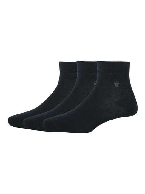 Louis Philippe Black Socks - Pack Of 3