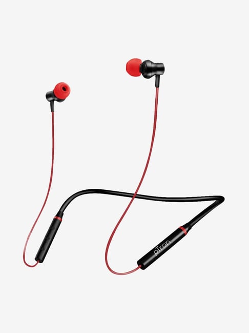 PTron Tangent Beat Wireless Bluetooth Neckband with Microphone Black and Red