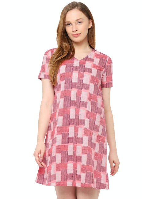 Solly by Allen Solly Pink Printed Dress Price in India