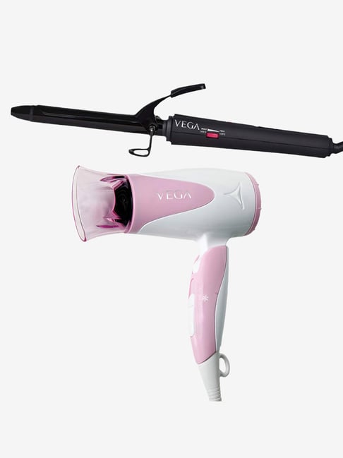 Vega Smooth Curl VHCH-03 Hair Curler & Blooming Air VHDH-05 Hair Dryer Combo (Multicolor)