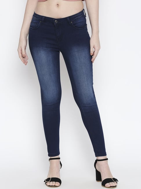 dark blue cotton jeans