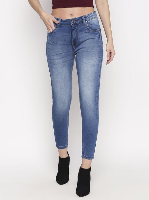 Light Blue Skinny Fit Jeans For Women