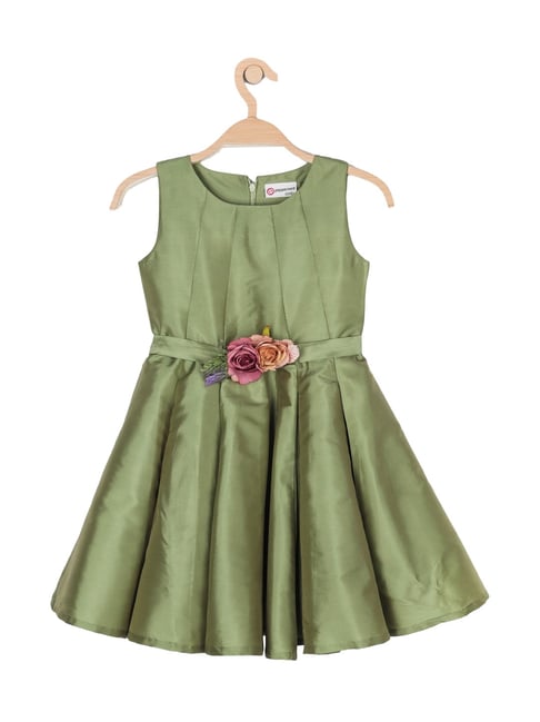 Olive green kids discount dress