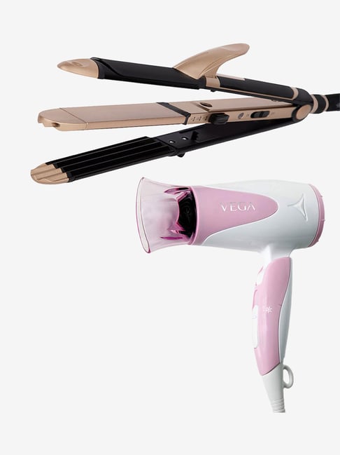 Vega 3 in 1 VHSCC-01 Hair Styler & Blooming Air VHDH-05 Hair Dryer Combo (Multicolor)