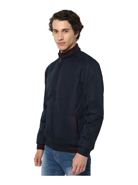 Buy Allen Solly Maroon & Navy Full Sleeves Reversible Jacket for Men's ...