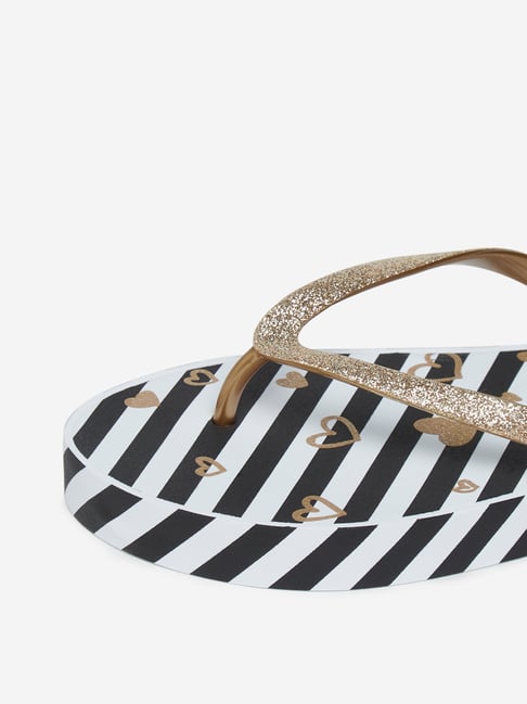 Buy LUNA BLU by Westside Black Striped Flip-Flops Online at best price at TataCLiQ