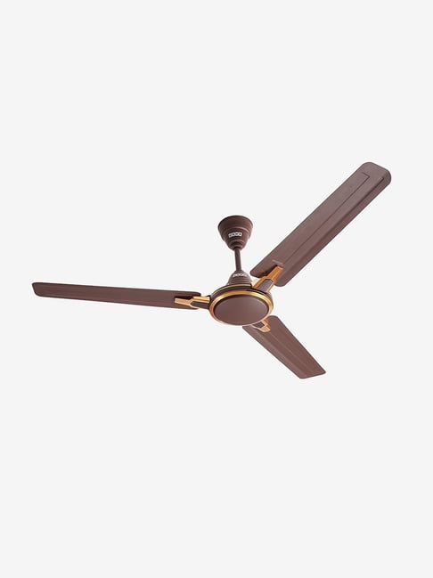 Buy Usha Racer Chrome 1200 mm 3 Blades Ultra High Speed Ceiling Fan (Rich Brown) Online at Best 