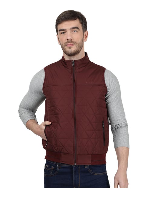 Buy Monte Carlo Maroon Quilted Jacket for Men Online Tata CLiQ