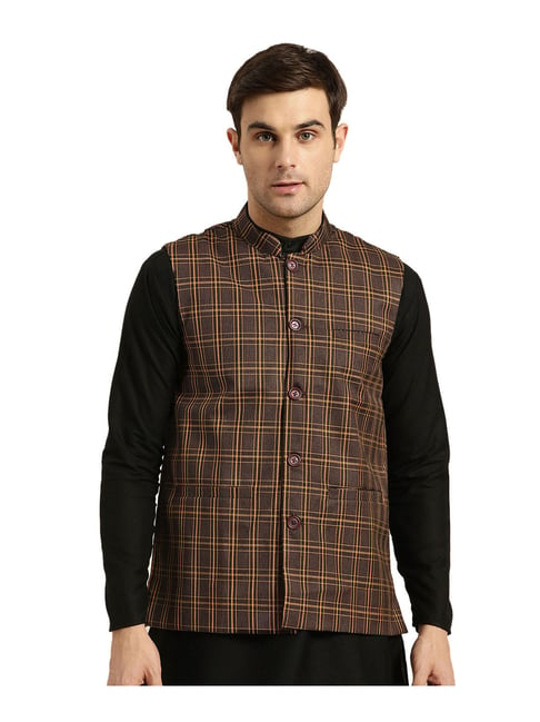 Men Nehru Jacket Formal Wedding Half Jacket Beige Diwali Jacket Sainly–  SAINLY