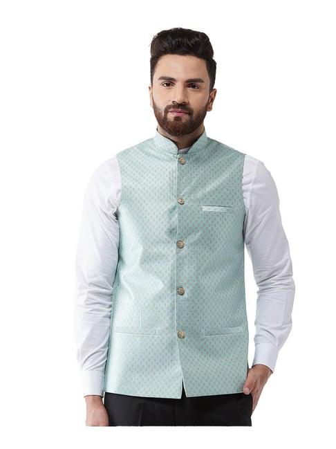 Mint Green Nehru Jacket – Boutique Nepal